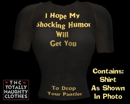 Second Life Marketplace - Shocking Humor Drop Panties - Black T